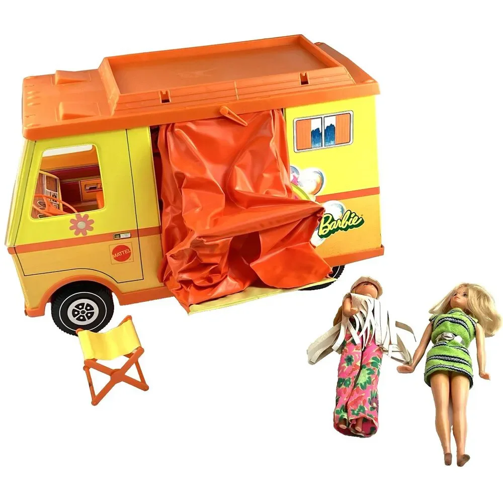 Vintage Mattel 1970 Barbie Country Camper /w Accessories & Original Box